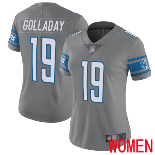 Detroit Lions Limited Steel Women Kenny Golladay Jersey NFL Football #19 Rush Vapor Untouchable->women nfl jersey->Women Jersey